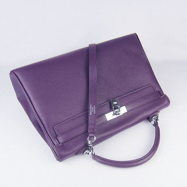 High Quality Hermes Kelly 35cm Togo Leather Bag Purple 6308